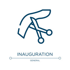 Inauguration icon. Linear vector illustration from general collection. Outline inauguration icon vector. Thin line symbol for use on web and mobile apps, logo, print media.