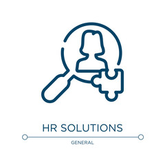 Hr solutions icon. Linear vector illustration from general collection. Outline hr solutions icon vector. Thin line symbol for use on web and mobile apps, logo, print media.