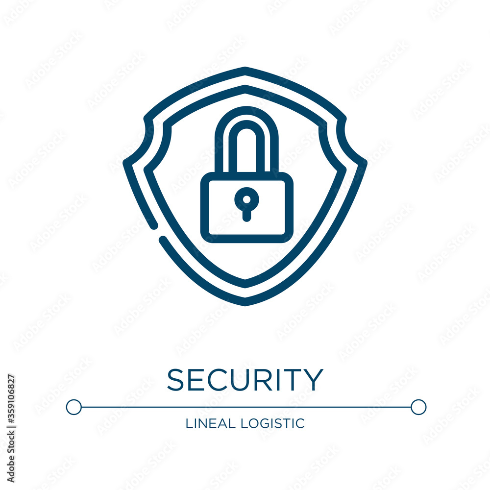 Poster security symbol icon. linear vector illustration from shipping and handly fill collection. outline s