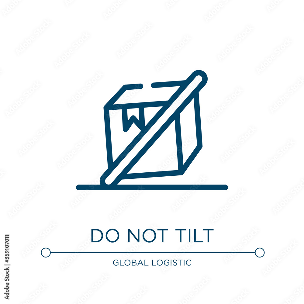 Poster do not tilt icon. linear vector illustration from shipping and handly linear collection. outline do 