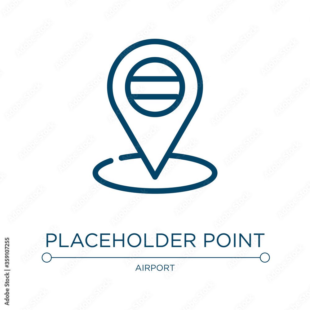 Poster placeholder point icon. linear vector illustration from signals set collection. outline placeholder 