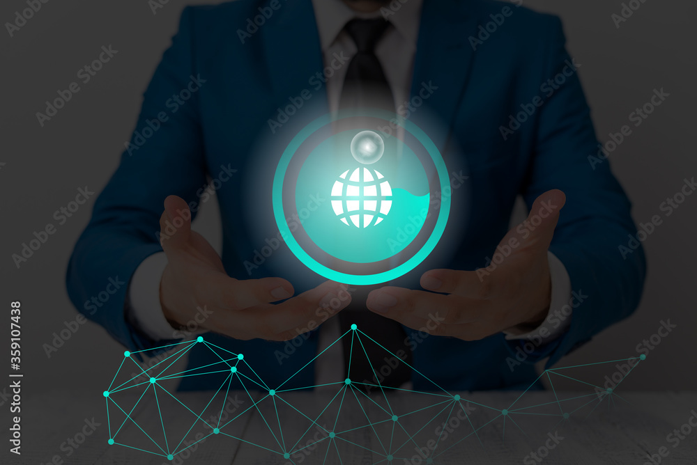 Poster web search digital information futuristic technology network connection