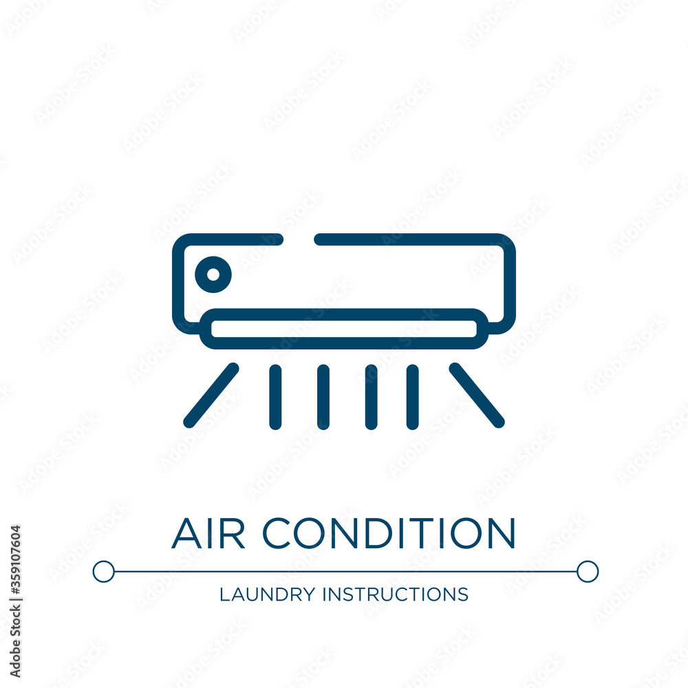 Poster air condition icon. linear vector illustration from hotel signals collection. outline air condition 