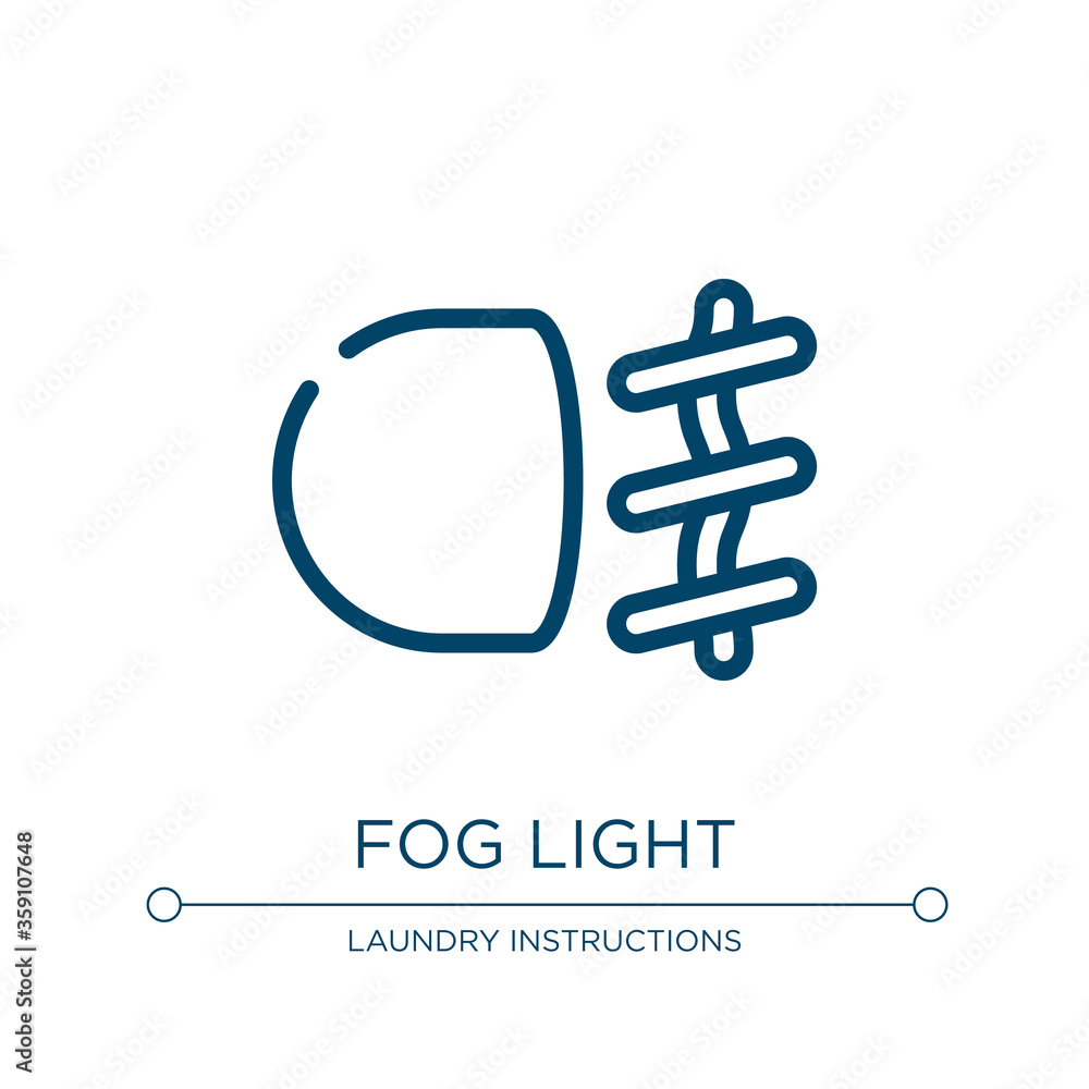 Poster fog light icon. linear vector illustration from car dashboard signals collection. outline fog light 
