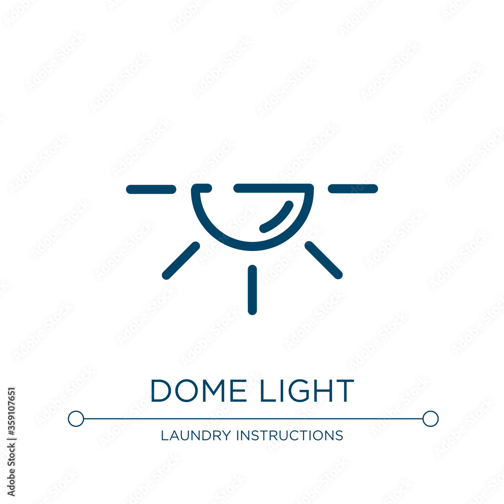 Aufkleber dome light icon. linear vector illustration from car dashboard signals collection. outline dome ligh