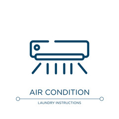 Air condition icon. Linear vector illustration from hotel signals collection. Outline air condition icon vector. Thin line symbol for use on web and mobile apps, logo, print media.