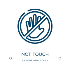 Not touch icon. Linear vector illustration from safety collection. Outline not touch icon vector. Thin line symbol for use on web and mobile apps, logo, print media.