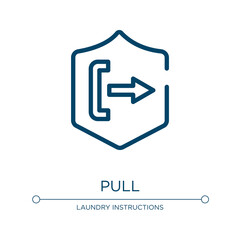 Pull icon. Linear vector illustration from safety collection. Outline pull icon vector. Thin line symbol for use on web and mobile apps, logo, print media.