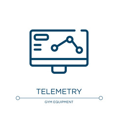 Telemetry icon. Linear vector illustration from racing collection. Outline telemetry icon vector. Thin line symbol for use on web and mobile apps, logo, print media.