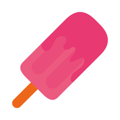 ice cream with stick flat style icon vector design