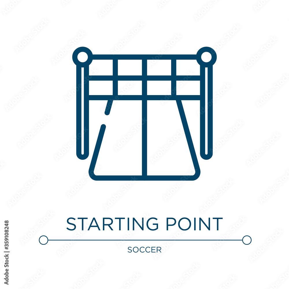 Poster starting point icon. linear vector illustration from motor sports collection. outline starting point