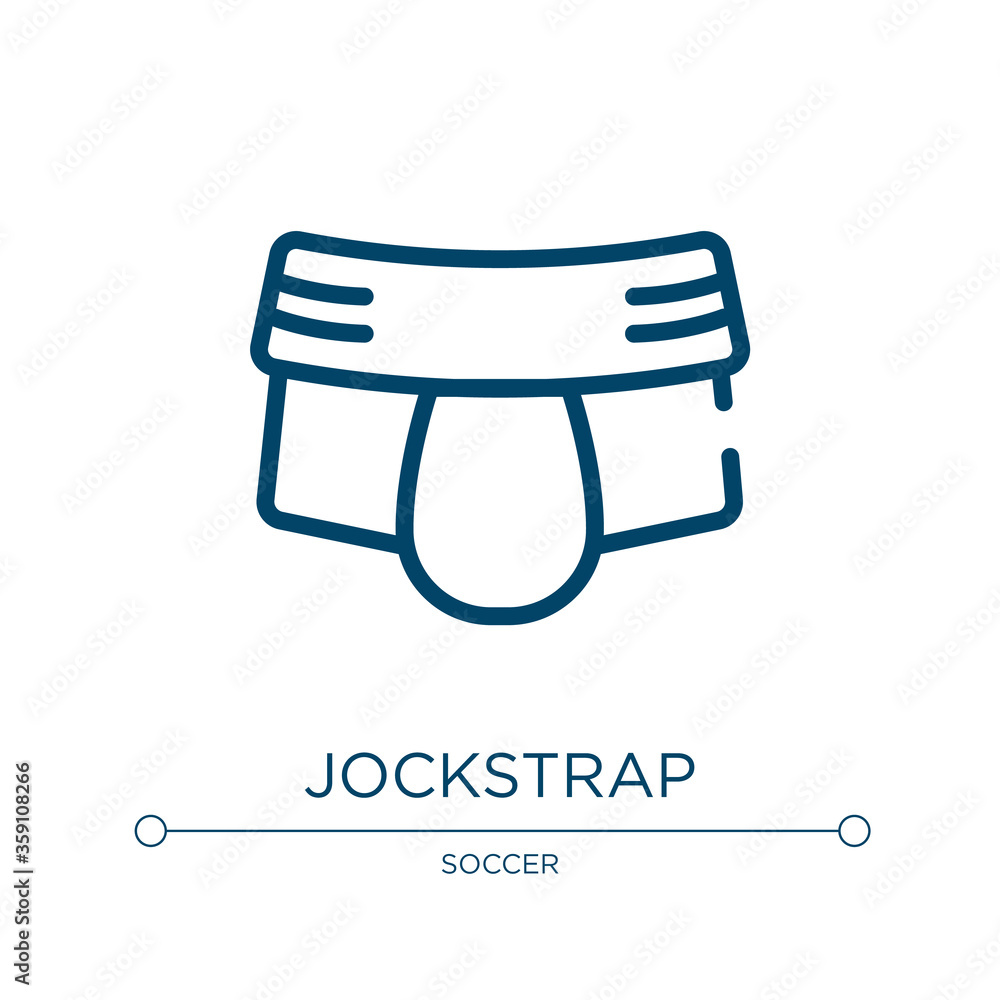 Poster jockstrap icon. linear vector illustration from martial arts collection. outline jockstrap icon vect