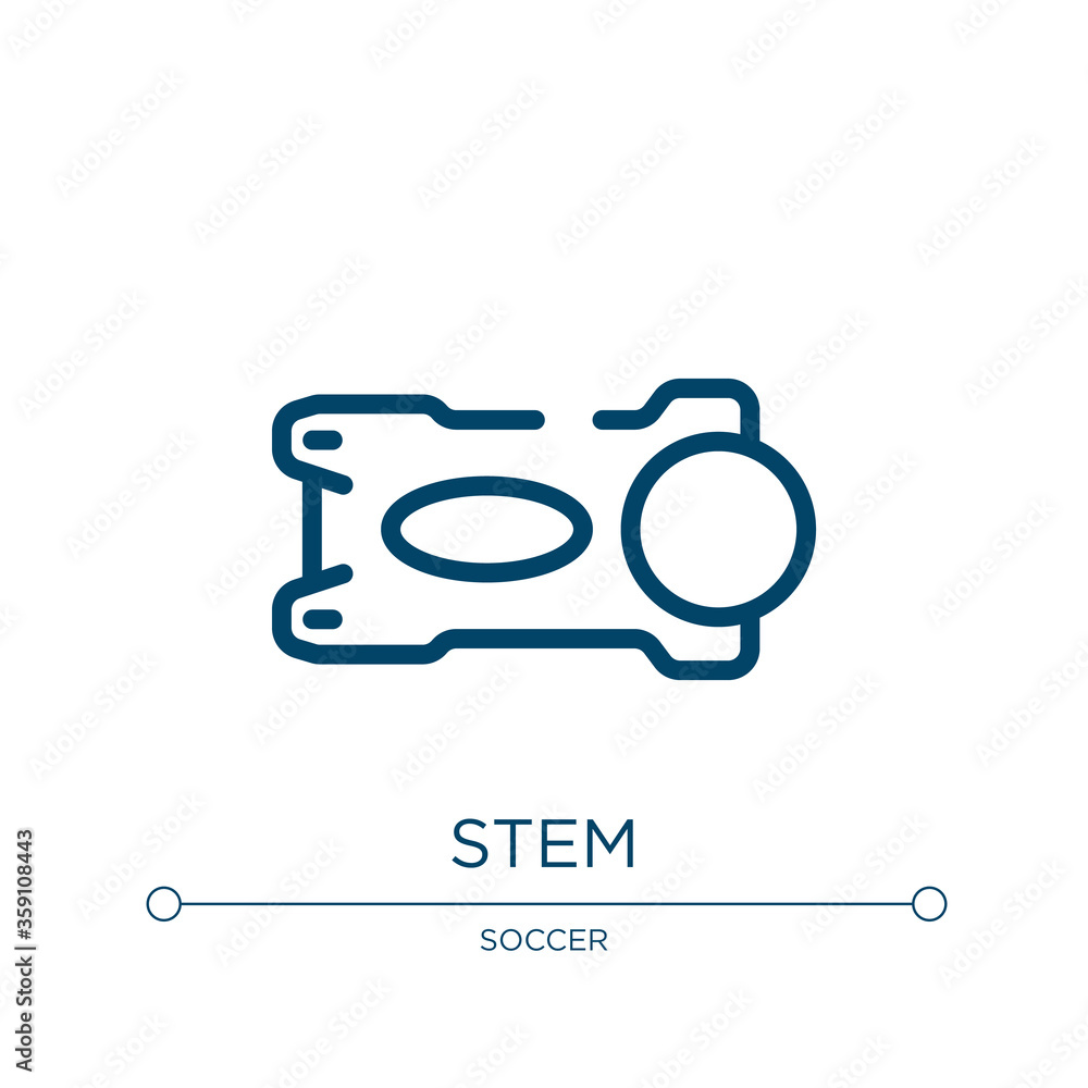 Poster stem icon. linear vector illustration from bicycle collection. outline stem icon vector. thin line s