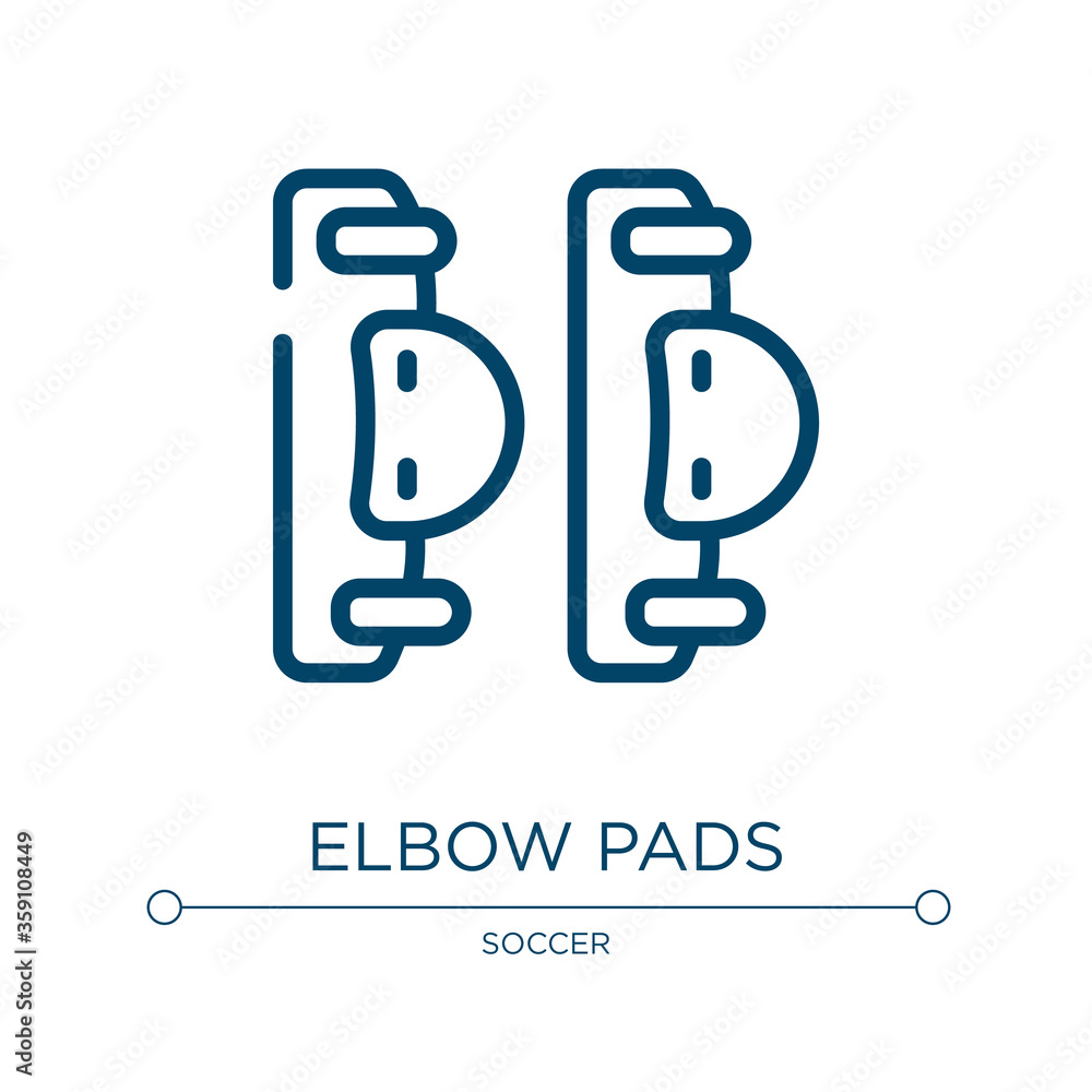 Poster elbow pads icon. linear vector illustration from skating collection. outline elbow pads icon vector.