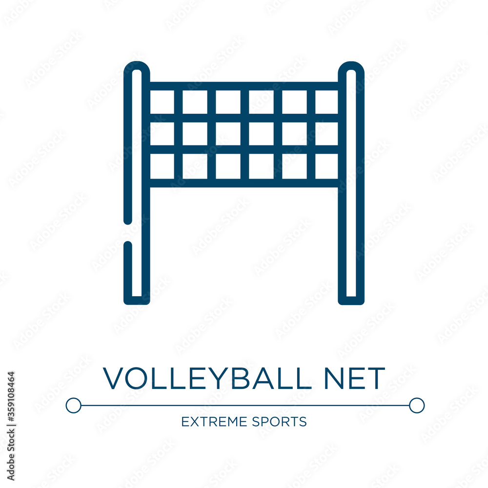 Poster volleyball net icon. linear vector illustration from sport collection. outline volleyball net icon v