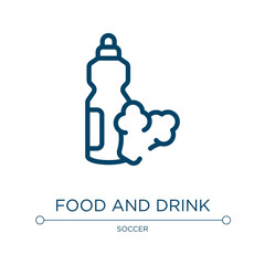Food and drink icon. Linear vector illustration from gym collection. Outline food and drink icon vector. Thin line symbol for use on web and mobile apps, logo, print media.