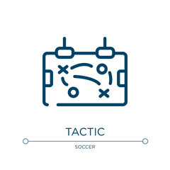 Tactic icon. Linear vector illustration from soccer collection. Outline tactic icon vector. Thin line symbol for use on web and mobile apps, logo, print media.