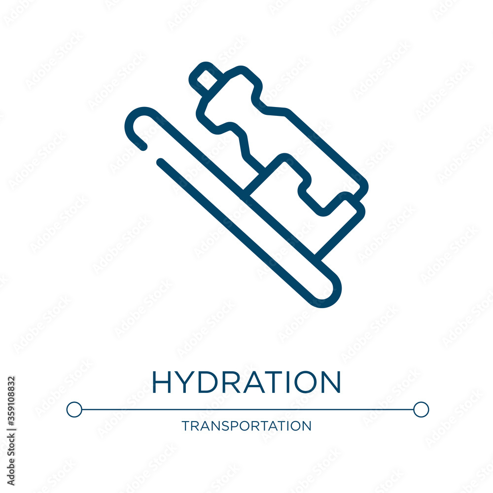 Poster hydration icon. linear vector illustration from bicycle collection. outline hydration icon vector. t
