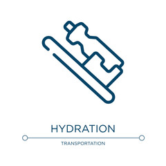 Hydration icon. Linear vector illustration from bicycle collection. Outline hydration icon vector. Thin line symbol for use on web and mobile apps, logo, print media.