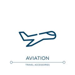 Aviation icon. Linear vector illustration from aviation collection. Outline aviation icon vector. Thin line symbol for use on web and mobile apps, logo, print media.