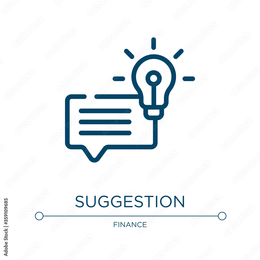 Poster suggestion icon. linear vector illustration from business collection. outline suggestion icon vector