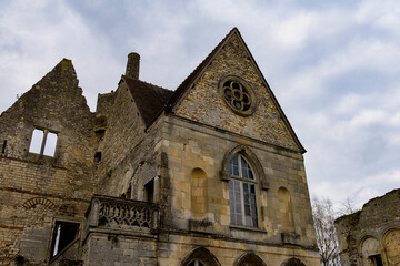 Ruins of the Royal castle  in Senlis, Medieval town in the Oise department,  France