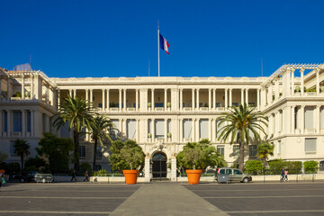 Fototapeta na wymiar Government office in the Palace of the Dukes Of Savoy or Palais de la Prefecture in Nice France