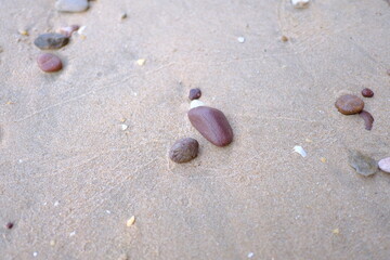 stones stacked on the beach