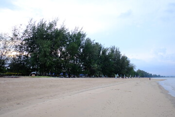 Sunset in Haadson Beach in Prachuap Khiri Khan,thailand