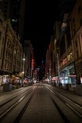 George St in Sydney, Australia, Night