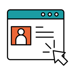 online education, homework click, website and mobile training courses line and fill icon