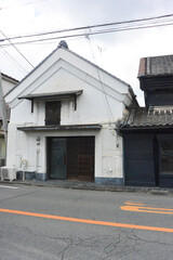 Merchant house with warehouse  made of earth and plaster on Nikko highway in Utsunomiya city,...