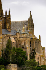 Le Mont Saint-Michel, an island commune in Normandy, France. UNESCO World Heritage