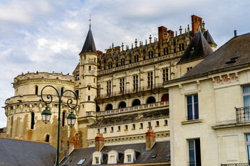 Fototapeta na wymiar Chateau d'Amboise, a castle in Amboise, in the Indre-et-Loire departement, Loire Valley, France