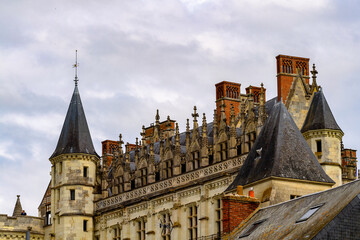 Fototapeta na wymiar Chateau d'Amboise, a castle in Amboise, in the Indre-et-Loire departement, Loire Valley, France