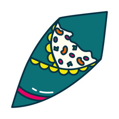 Indian food line and fill style icon vector design