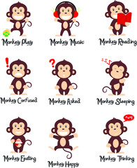 Monkey Ilustration Logo