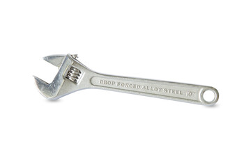 Adjustable wrench isolated on white background