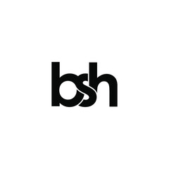 bsh letter original monogram logo design