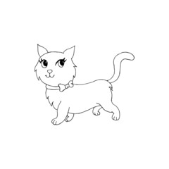 cute little cat coloring sheet