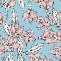 Beautiful seamless floral pattern background 