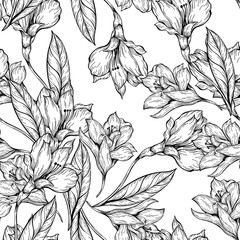 Beautiful seamless floral pattern background 