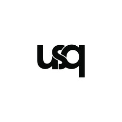 Fototapeta na wymiar usq letter original monogram logo design