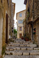 Fototapeta na wymiar It's Close view of the house in Saint Paul de Vence, medieval town in France