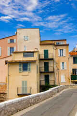 It's Old town of Antibes, Cote d'Azur, France. Antibes was founded as a 5th-century BC Greek colony and was called Antipolis