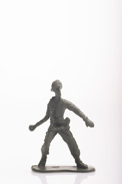 A toy soldier isolated over white background
