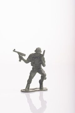 A toy soldier isolated over white background