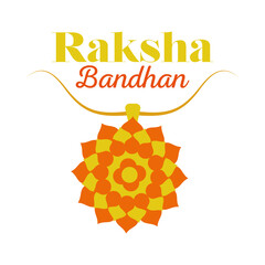 Raksha bandhan yellow and orange flower wristband vector design