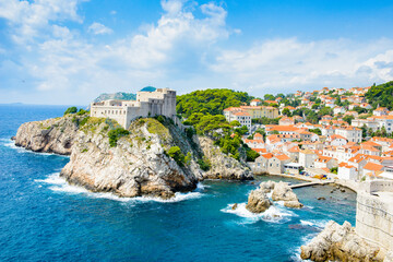 Fototapeta na wymiar It's Fortress of the Old town of Dubrovnik, Croatia.