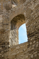It's Sky through the Architecture of the Historical Complex of Split, Croatia